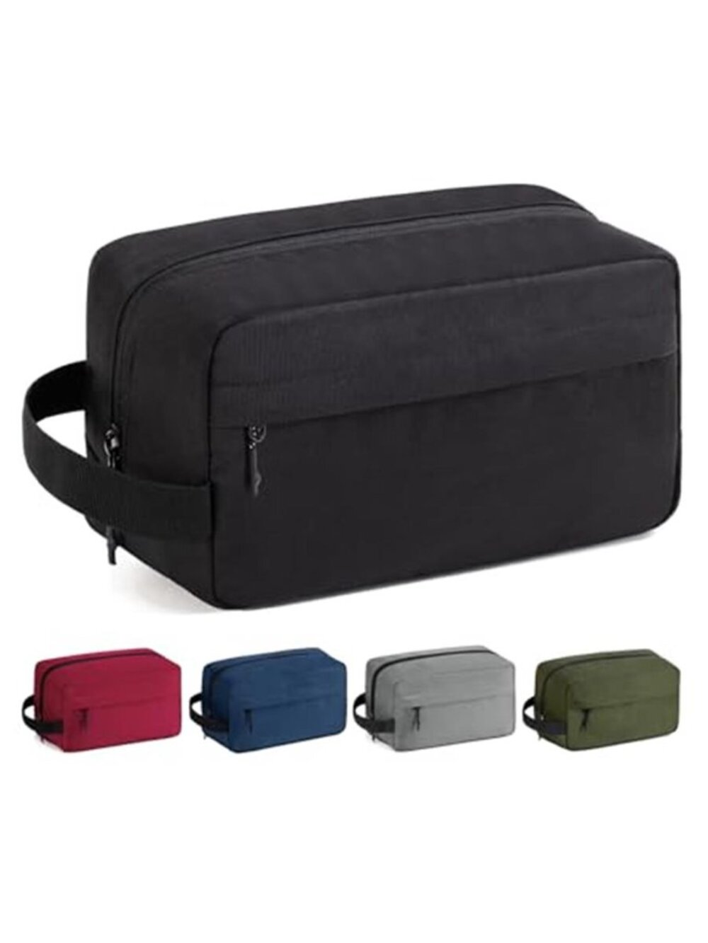 Water Resistant Travel Toiletry Bag for Men Women Medium and Black